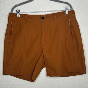 Mountain Hardwear Shorts Mens 36x7 Brown Stretch Lightweight Hiking Outdoors